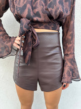 Pantaloncino intrecciato MORO - SILENCE LIMITED