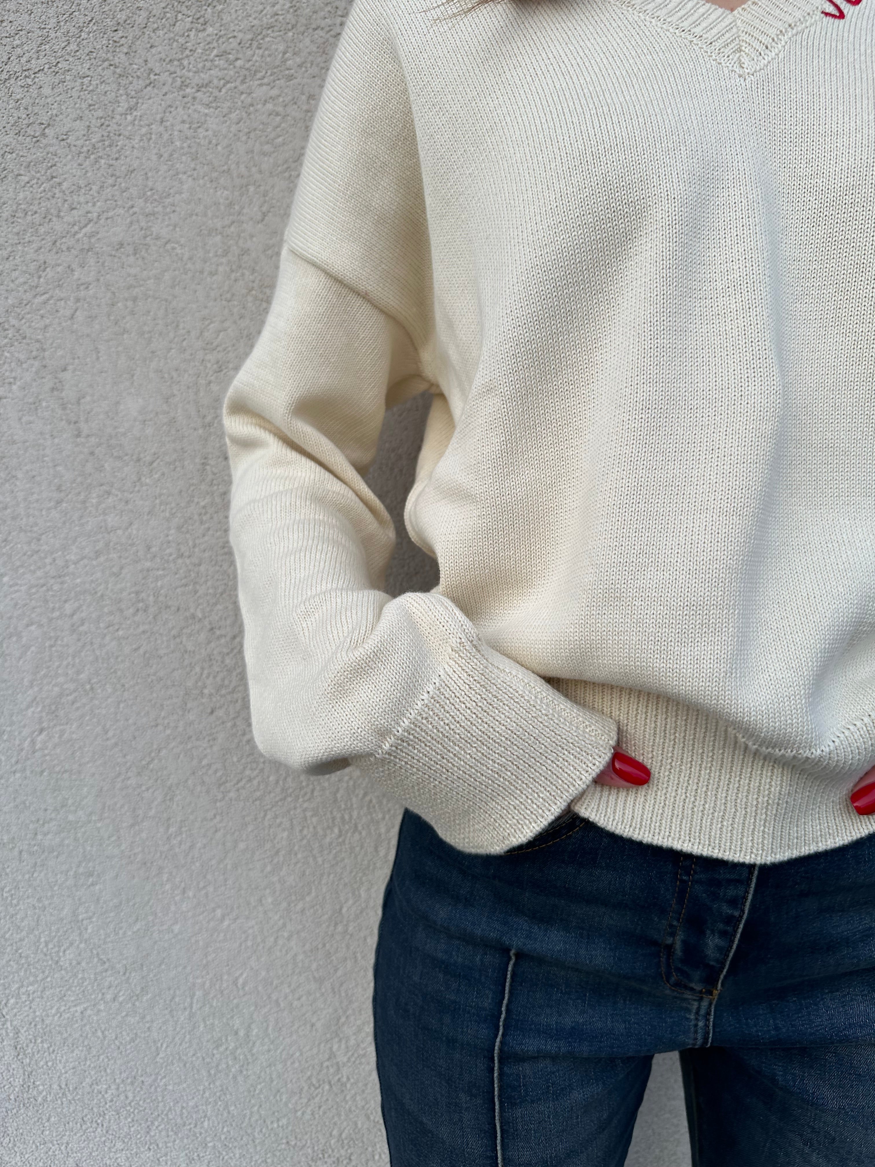Maglione CUORE ROSSO - VICOLO