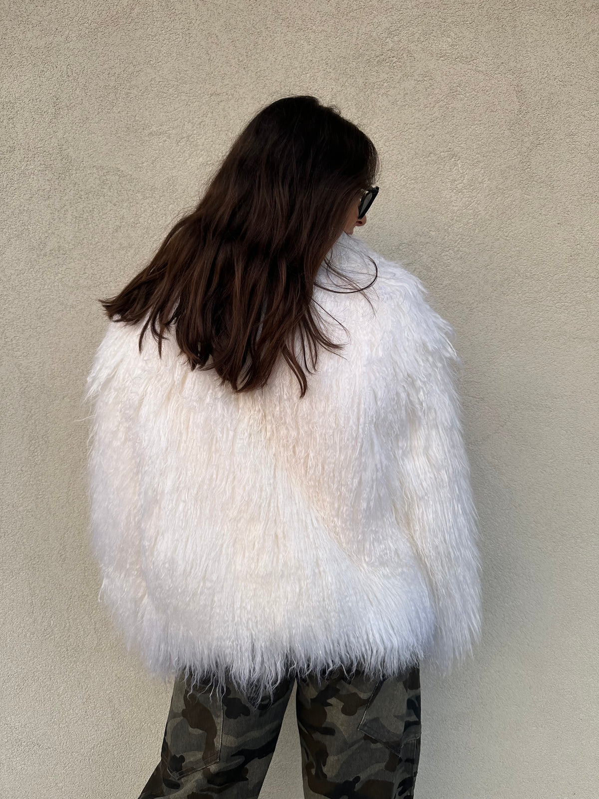 Pelliccia vera mongolia BIANCA - YES LONDON