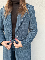 Cappotto spigato lurex - SILENCE LIMITED