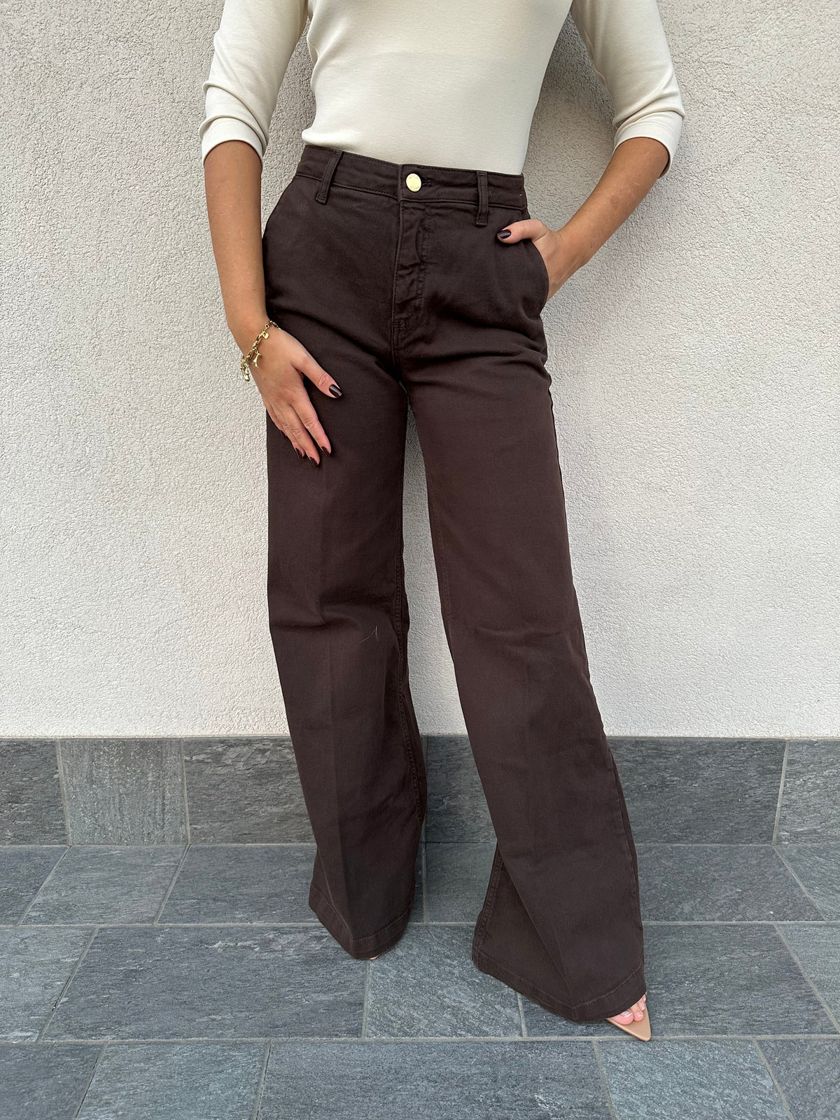 Jeans palazzo ELENA moro - VICOLO