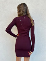 Abito con slash BORDEAUX - PATRIZIA PEPE