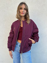 Bomber nylon BORDEAUX - PATRIZIA PEPE