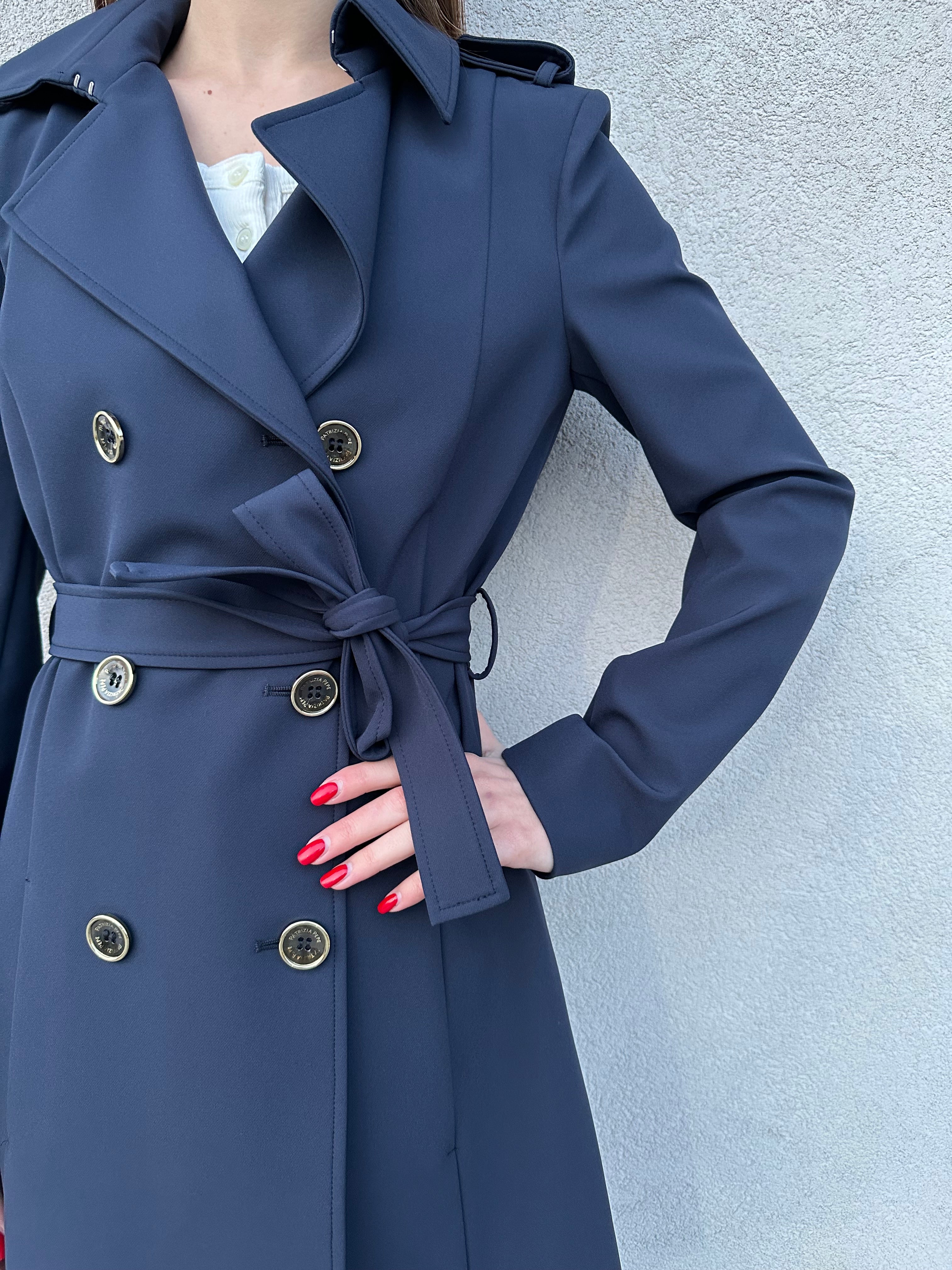 Trench BLU NAVY - PATRIZIA PEPE