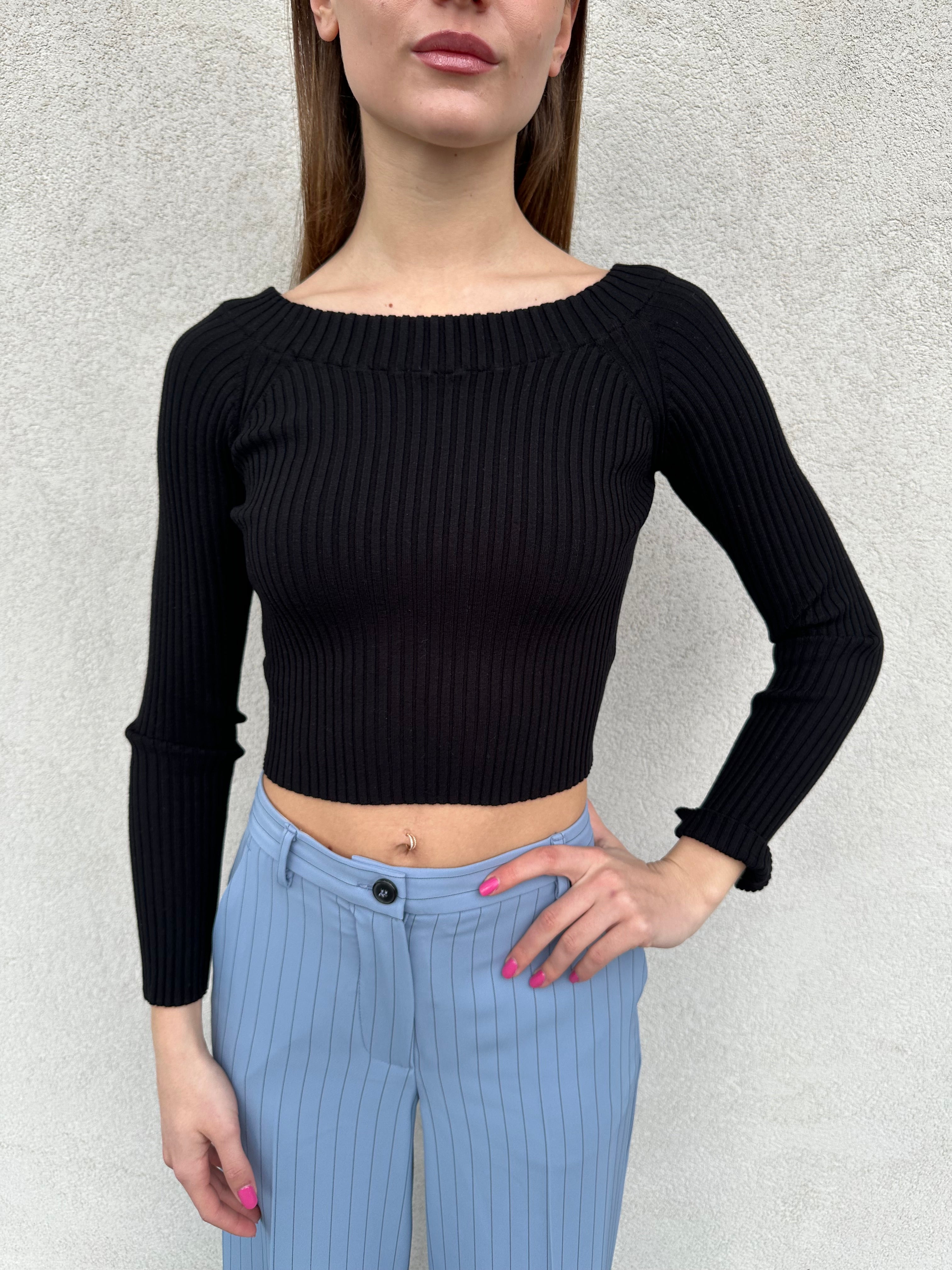 Maglia bardot NERA - VICOLO