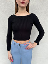 Maglia bardot NERA - VICOLO