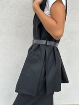 Gilet gessato strass - VICOLO