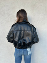 Bomber ecopelle NERO - VICOLO