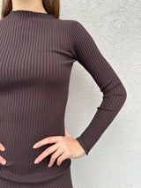 Abito spacchetto CIOCCOLATO - VICOLO