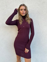 Abito con slash BORDEAUX - PATRIZIA PEPE