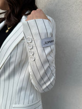 Giacca gessata BIANCA - HINNOMINATE