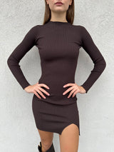 Abito spacchetto CIOCCOLATO - VICOLO