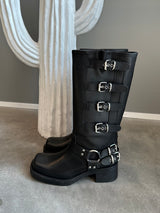 Stivale biker fibbie NERO - OVYÈ