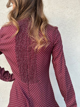 Abito ASTRID pois bordeaux - MAR DE MARGARITAS