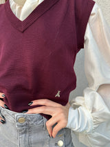 Gilet lana BORDEAUX - PATRIZIA PEPE