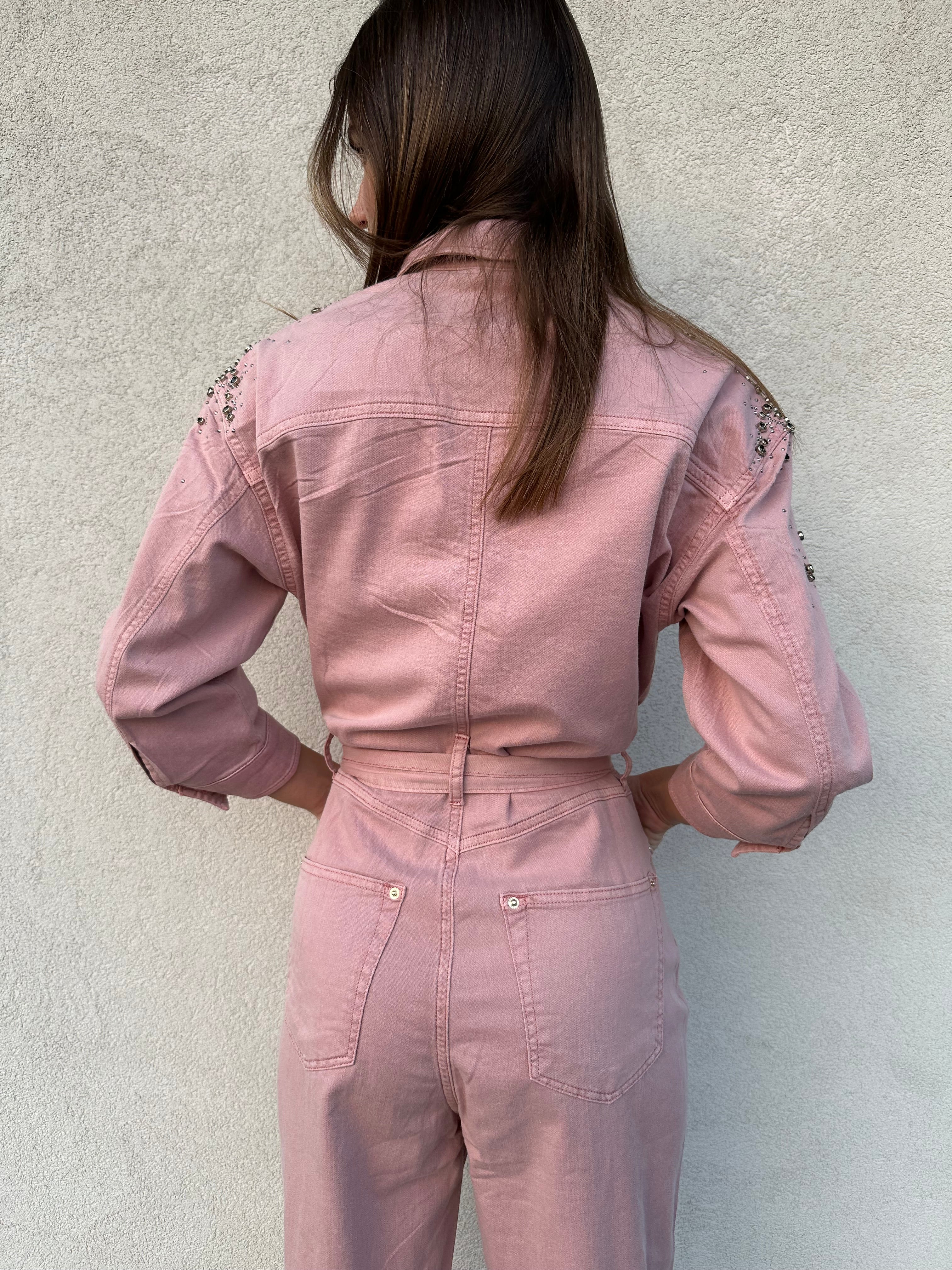 Tuta strass ROSA