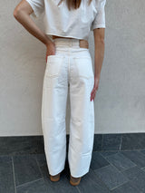 Jeans barrel bianco DELIA - VICOLO