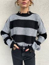 Maglione rotture NERO/GRIGIO - VICOLO