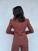 Giacca monopetto TABACCO - SILENCE LIMITED