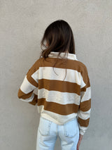 Polo bottoni PANNA/MOU - VICOLO