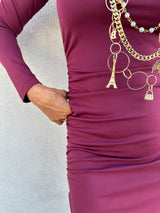 Abito CYNTHIA bordeaux - MAR DE MARGARITAS