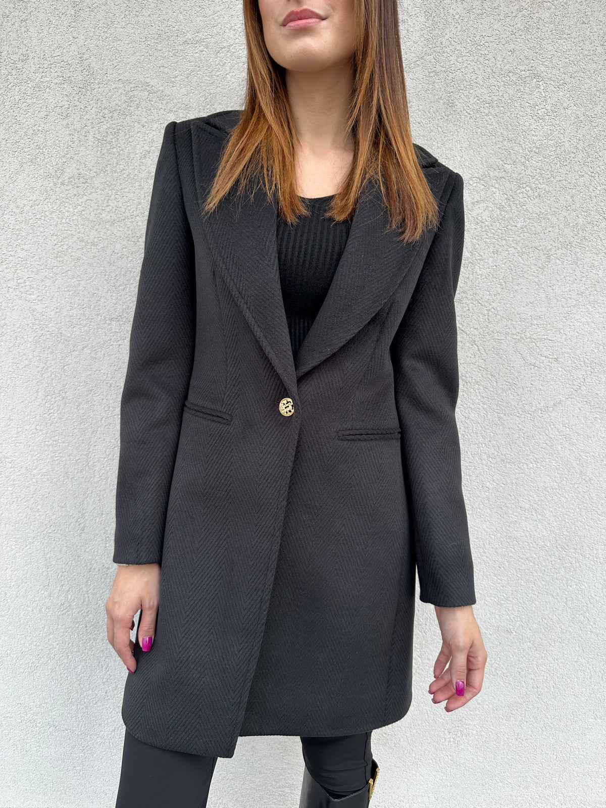 Cappotto corto NERO - SILENCE LIMITED