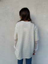 T-shirt maniche pizzo RIGA NERA - VICOLO