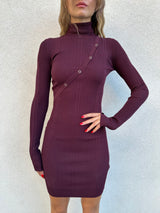 Abito con slash BORDEAUX - PATRIZIA PEPE