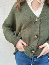 Cardigan cotone MILITARE - VICOLO