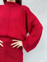 Maglione con spalline ROSSO - VICOLO