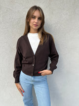 Cardigan CIOCCOLATO - VICOLO