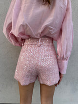 Pantaloncino paillettes ROSA - VICOLO