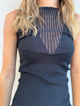 Abito costine trasparenze - PATRIZIA PEPE