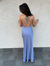 Abito KEIRA azzurro polvere - SILENCE LIMITED