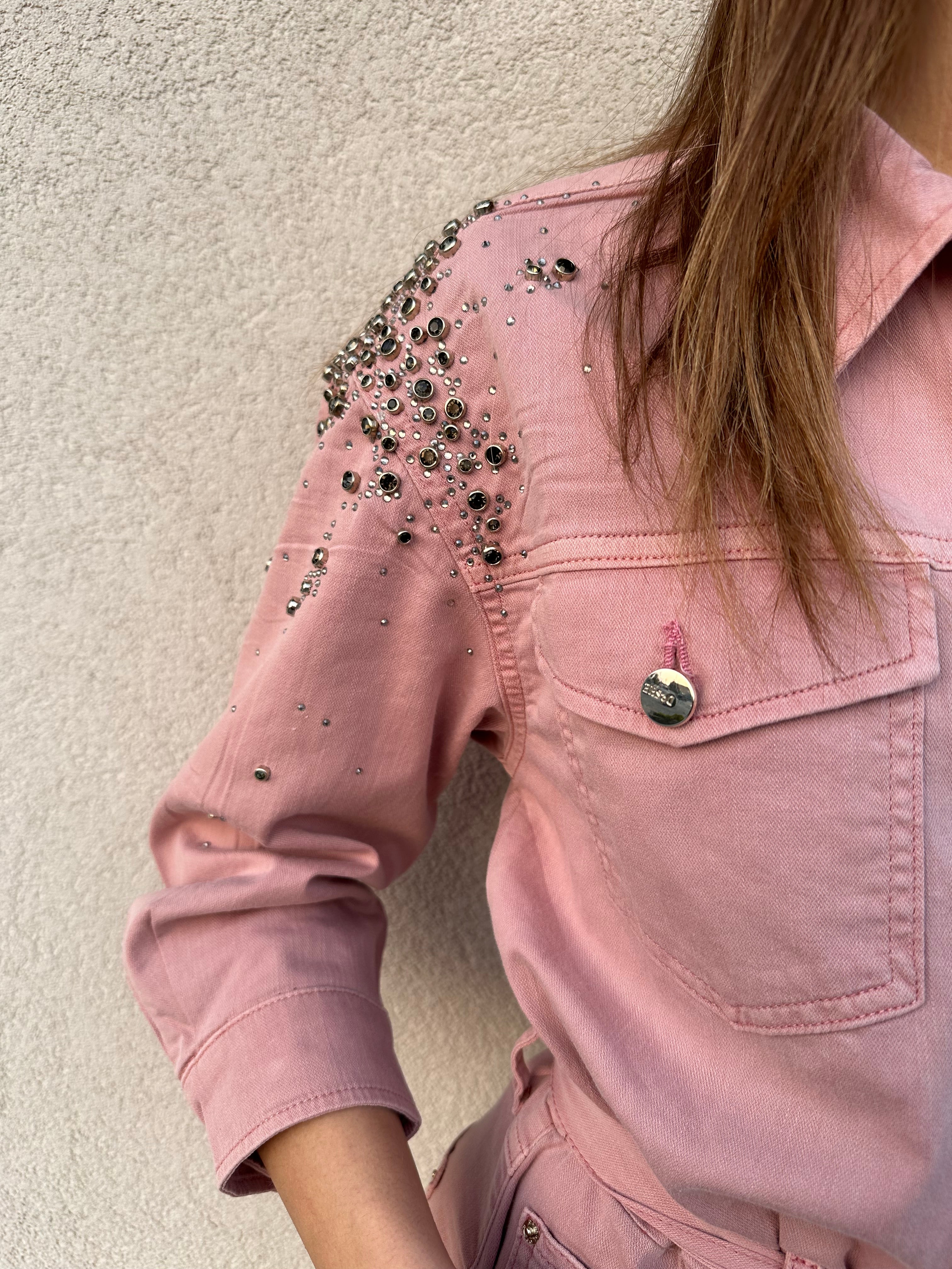 Tuta strass ROSA
