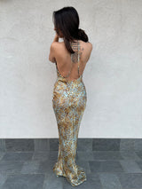 Abito KEIRA animalier sky - SILENCE LIMITED