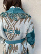 Cardigan geometrico frange - VICOLO