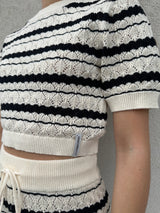 Maglia crop traforata - HINNOMINATE