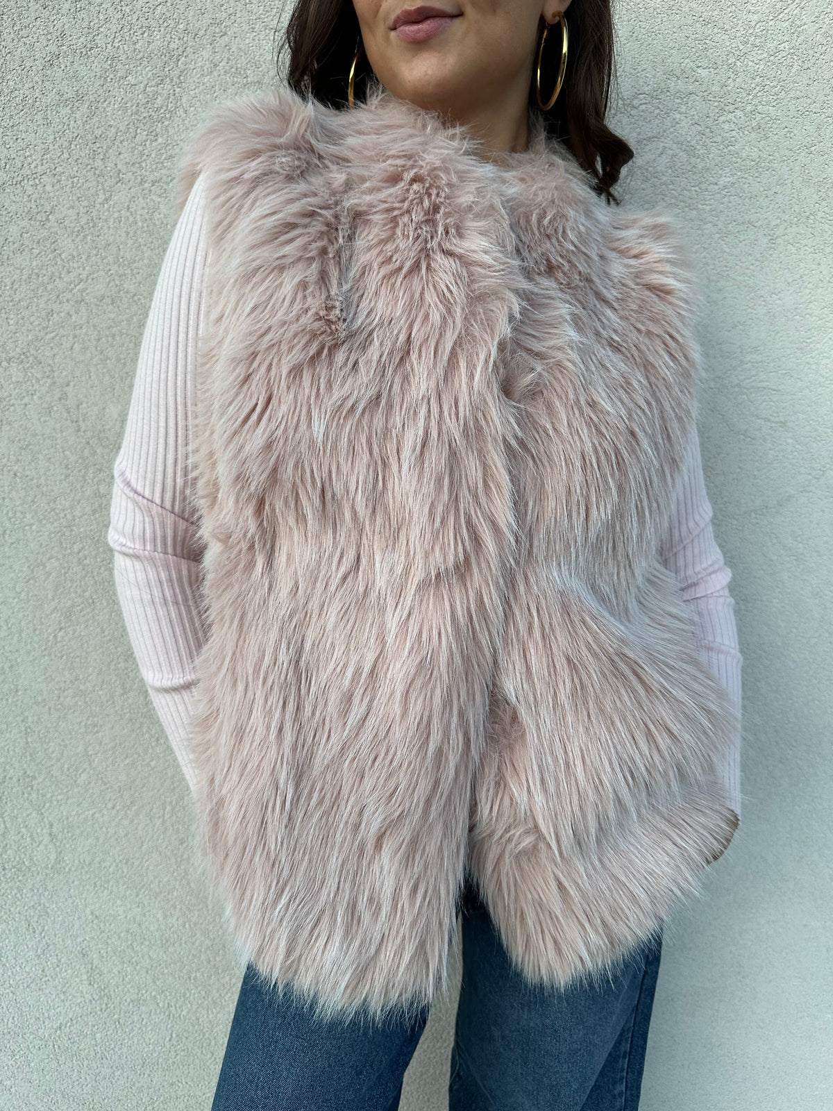 Ecopelliccia gilet ROSA - PATRIZIA PEPE