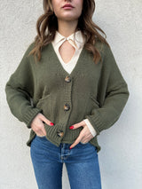 Cardigan cotone MILITARE - VICOLO
