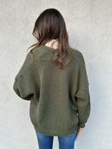 Cardigan cotone MILITARE - VICOLO