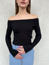 Maglia bardot NERA - VICOLO