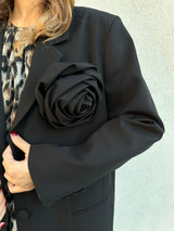 Giacca fiore NERA - VICOLO