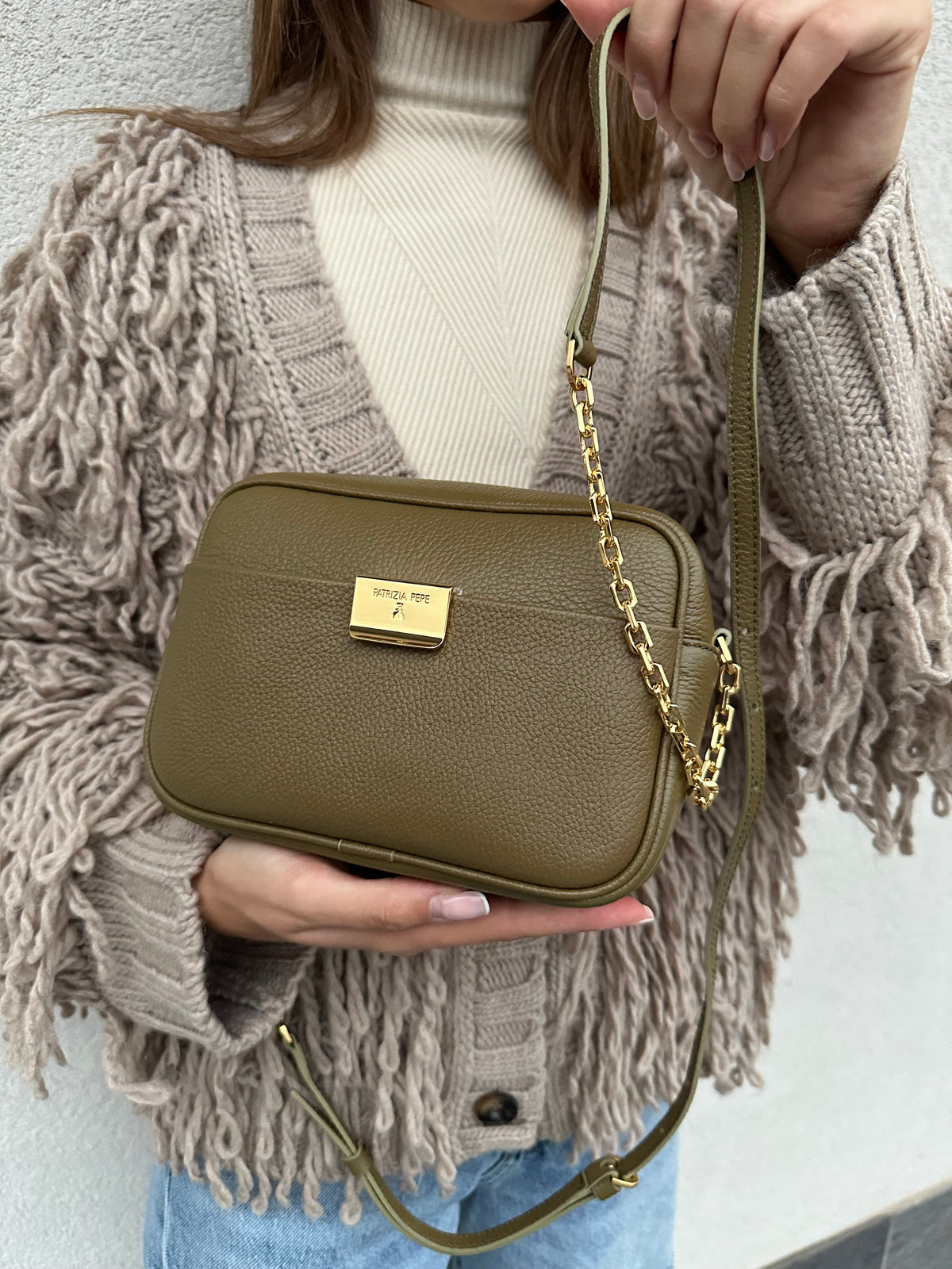 Borsa tracolla catena OLIVA - PATRIZIA PEPE