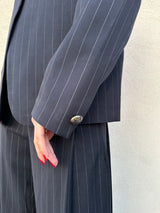 Giacca gessata blu navy - VICOLO