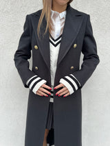 Cappotto doppio petto NERO - SILENCE LIMITED