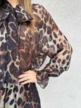 Abito fiocco animalier - VICOLO