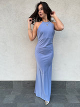 Abito KEIRA azzurro polvere - SILENCE LIMITED