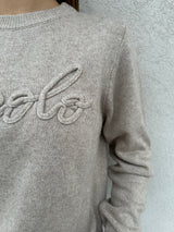 Maglioncino logo BEIGE - VICOLO