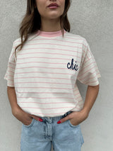 T-shirt righe rosa CHIC - VICOLO